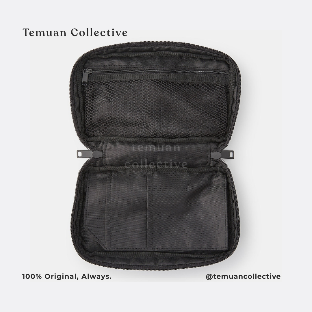 MUJI Pouch Book Type Nylon Flat Pouch