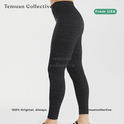 Gymshark Adapt Marl Seamless Leggings Black Smokey Grey