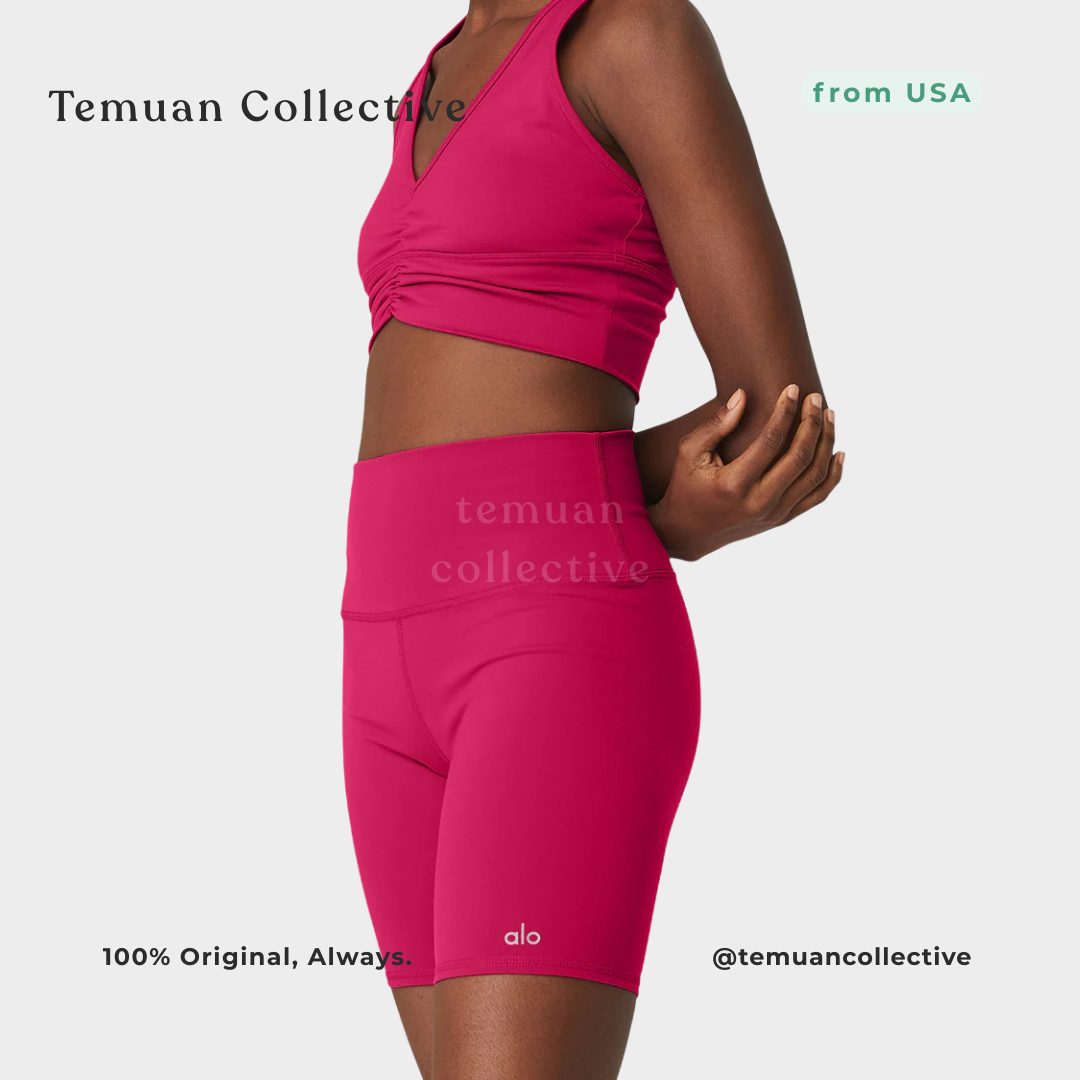 Alo Yoga High-Waist Biker Short 7" Magenta Crush