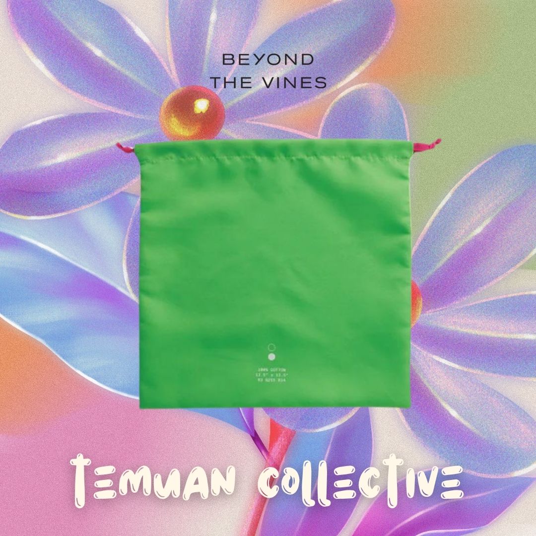 Beyond the Vines Colourblock Drawstring Pouch (Online Exclusive)