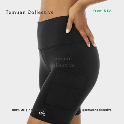 Alo Yoga High-Waist Cargo Short Black 7"