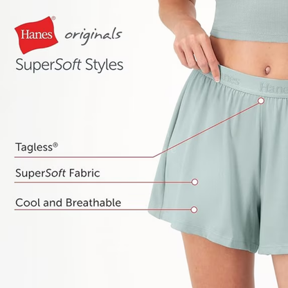 HANES Women's SuperSoft Comfywear Sleep Shorts