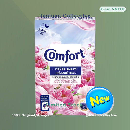 COMFORT Peony and Ohara Rose Dryer Sheets 40 Pieces