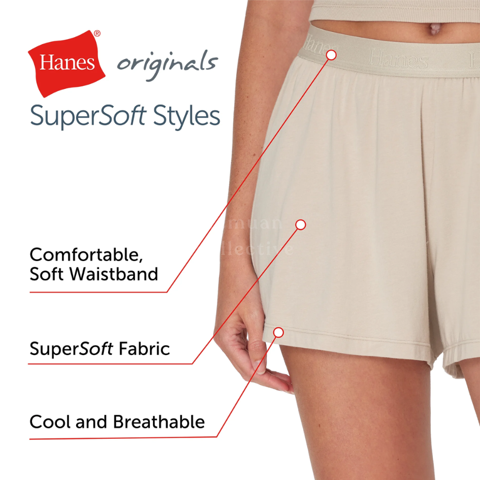 HANES Women's SuperSoft Comfywear Sleep Shorts