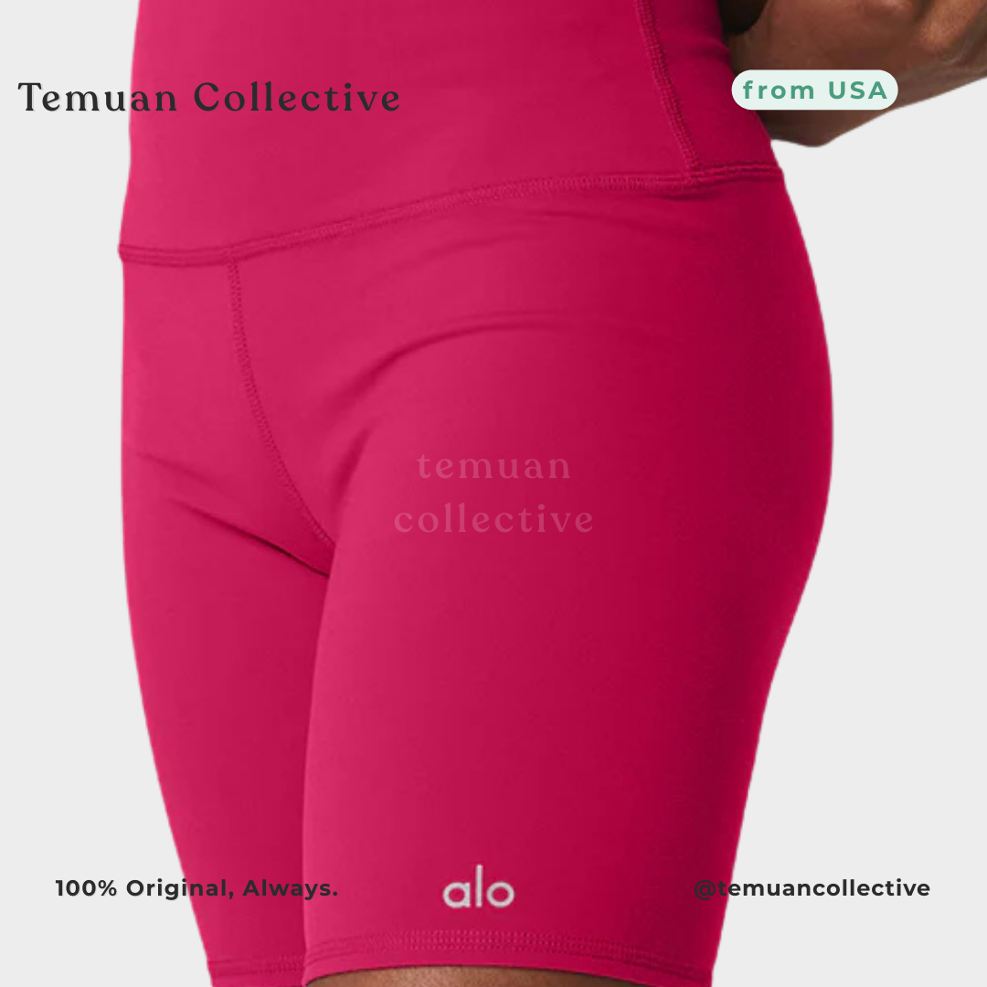 Alo Yoga High-Waist Biker Short 7" Magenta Crush