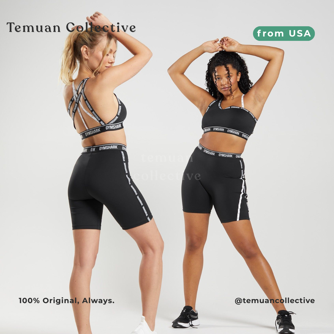 Gymshark Strike Cycling Shorts Black White