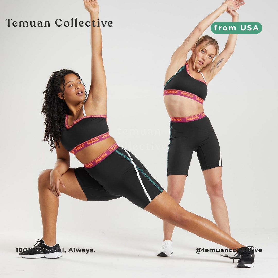 Gymshark Strike Cycling Shorts Black Dragon Pink Alpine Green