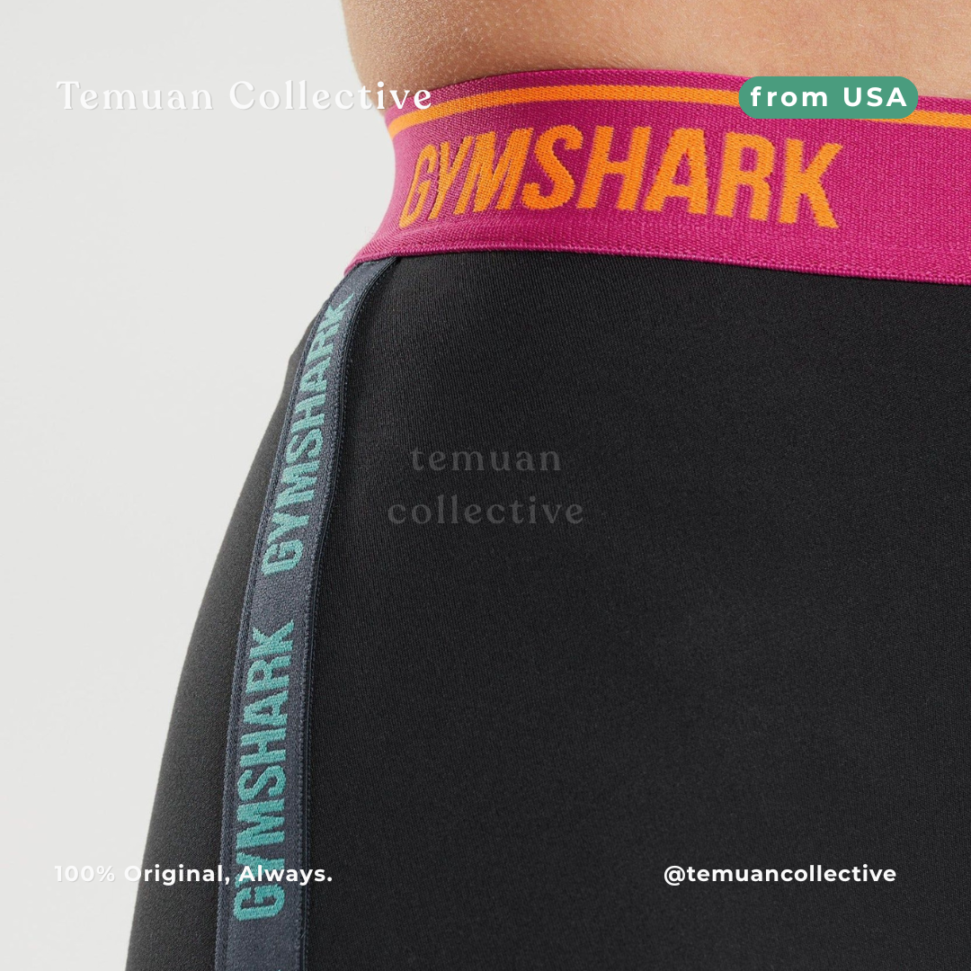 Gymshark Strike Cycling Shorts Black Dragon Pink Alpine Green