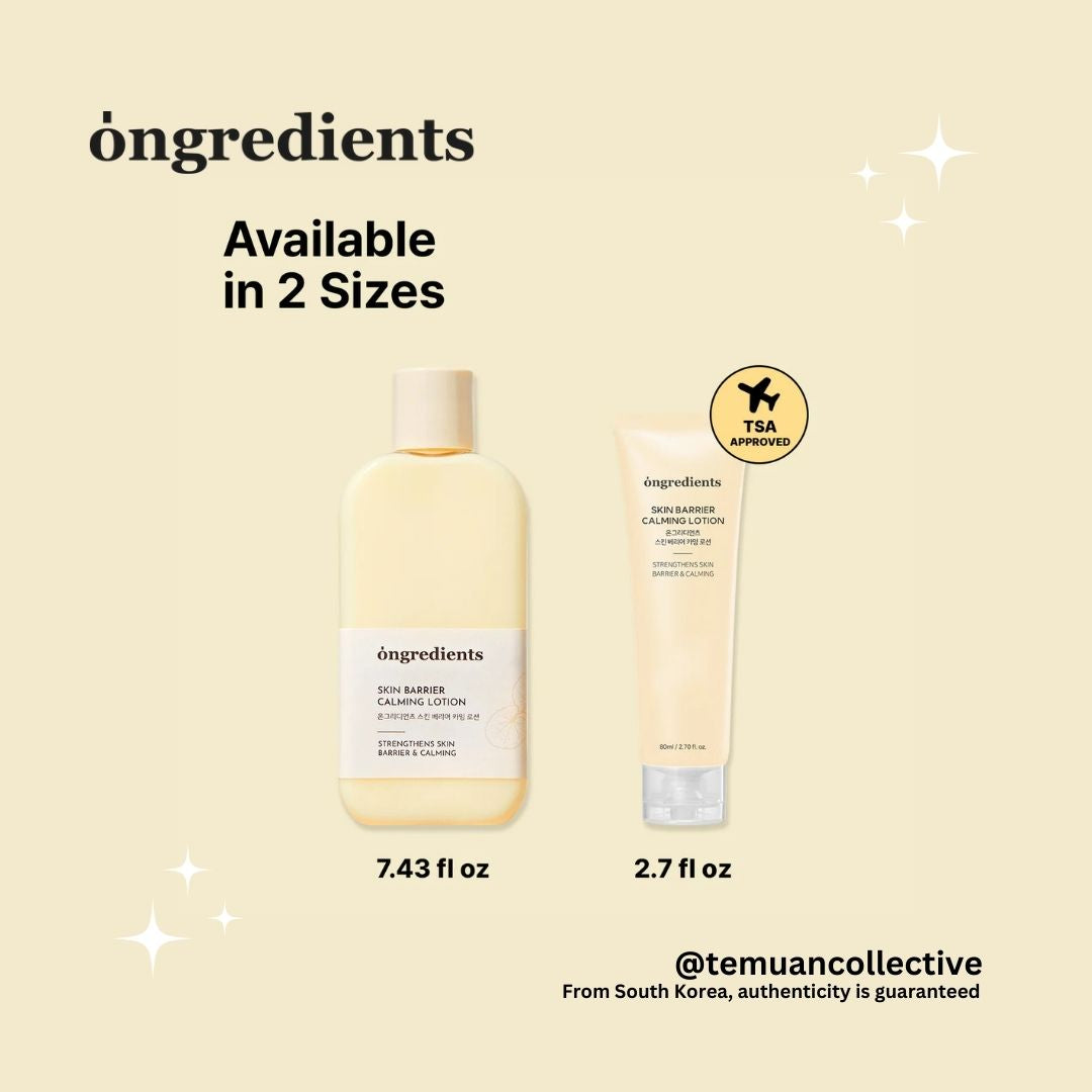 Ongredients Centella Asiatica Skin Barrier Calming Lotion