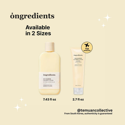 Ongredients Centella Asiatica Skin Barrier Calming Lotion