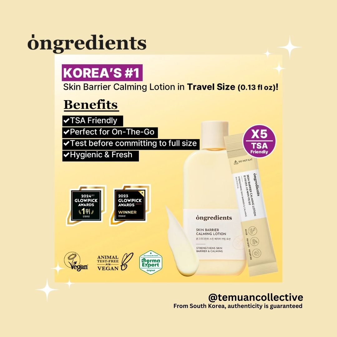 Ongredients Centella Asiatica Skin Barrier Calming Lotion