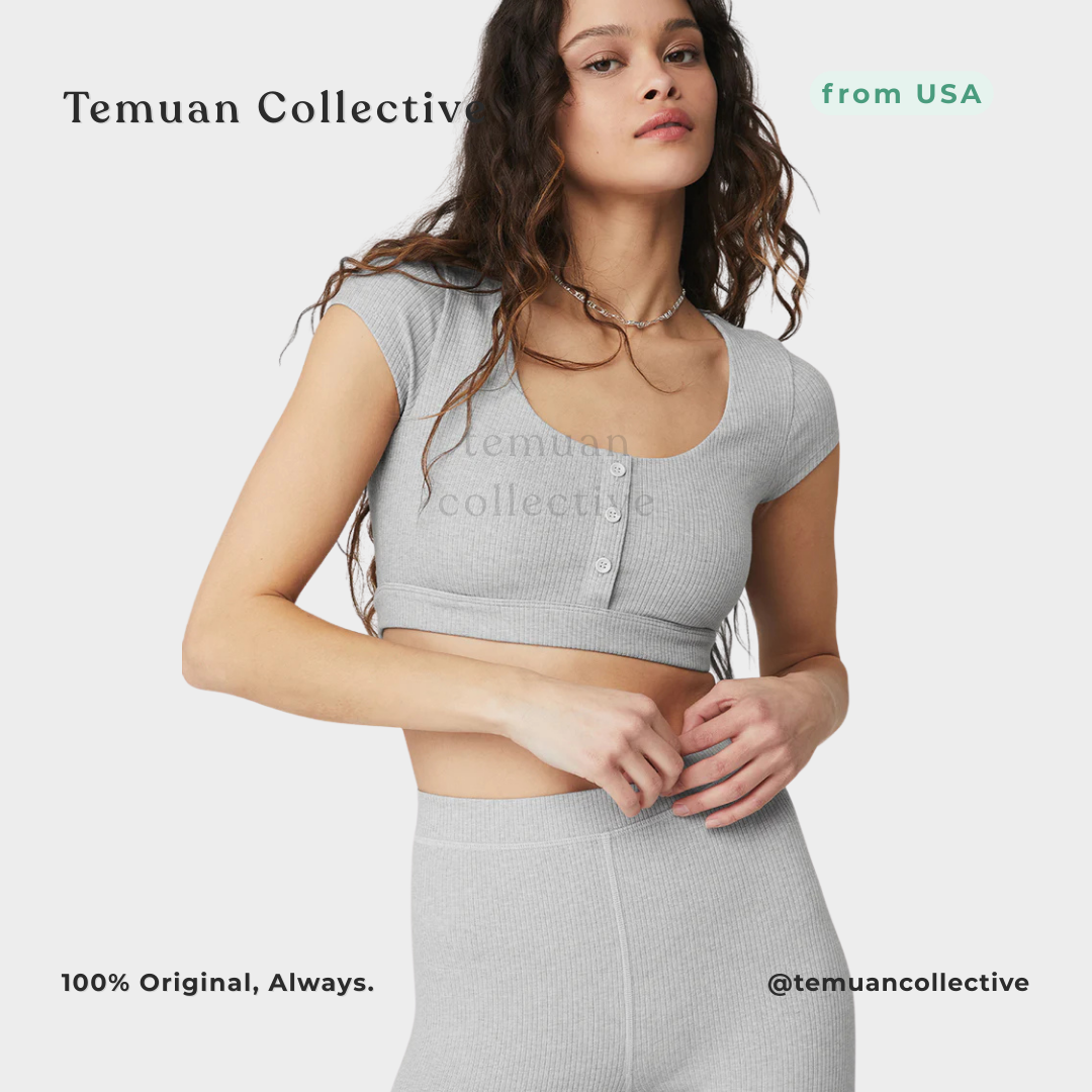 Alo Yoga Blissful Henley Bra Top