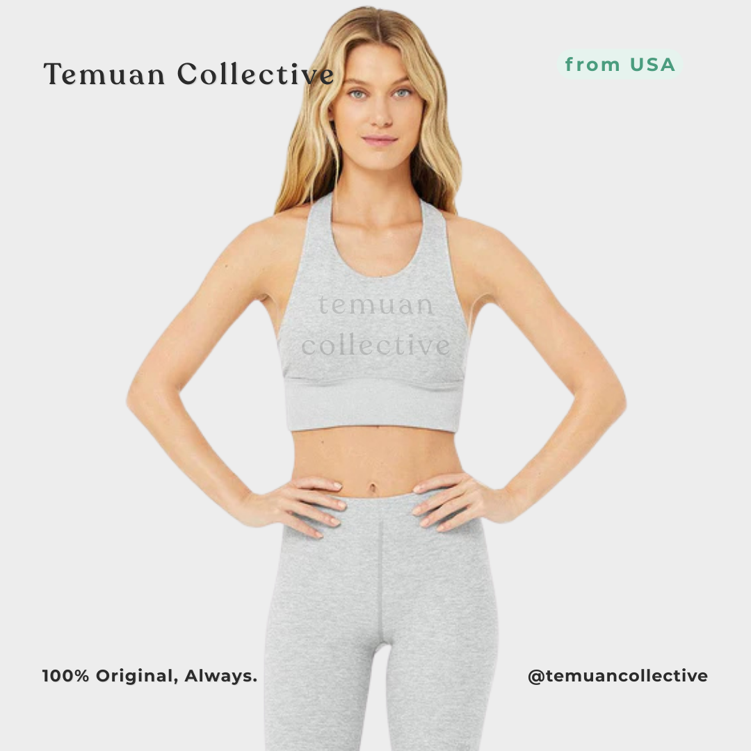 Alo Yoga Alosoft Serenity Bra Zinc Heather