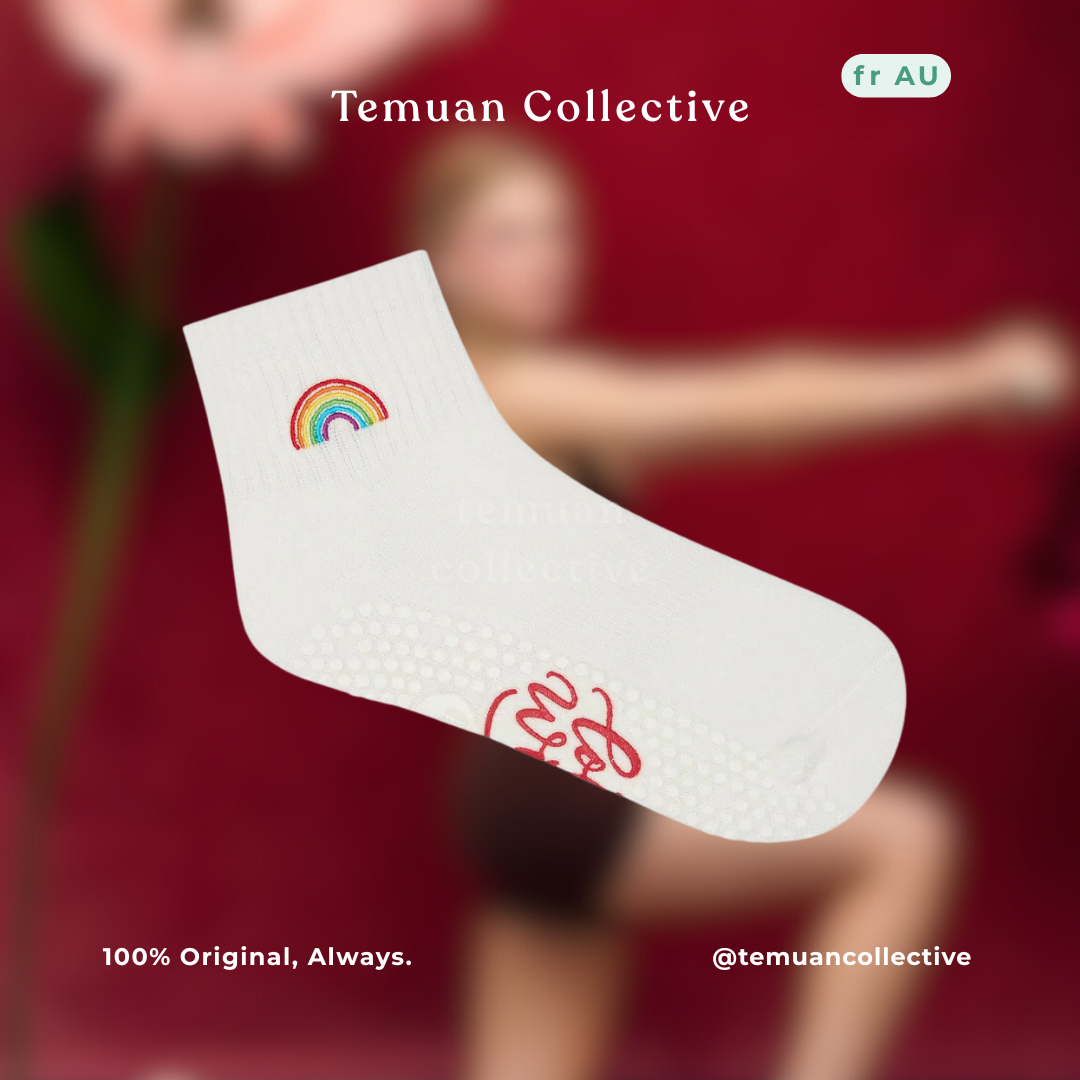 MoveActive XS & L Crew Non Slip Grip Pilates Socks