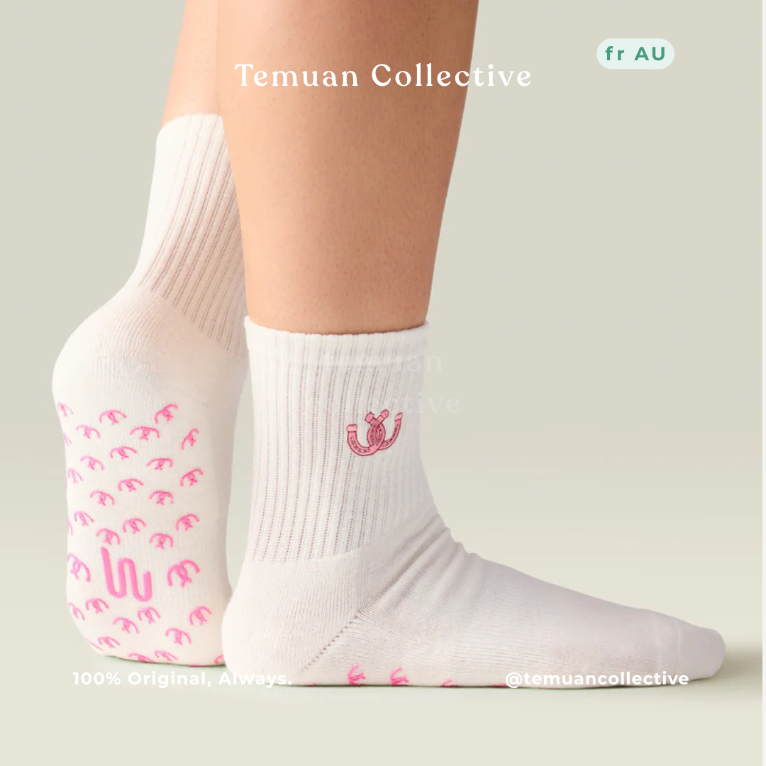 MoveActive Crew Non Slip Grip Pilates Socks