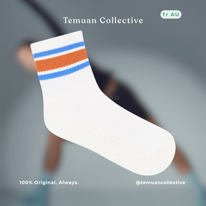 MoveActive XS & L Crew Non Slip Grip Pilates Socks