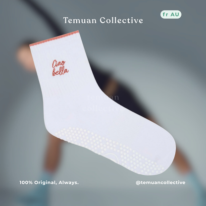 MoveActive XS & L Crew Non Slip Grip Pilates Socks