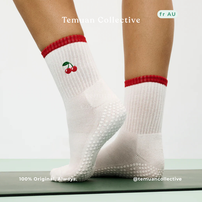 MoveActive XS & L Crew Non Slip Grip Pilates Socks