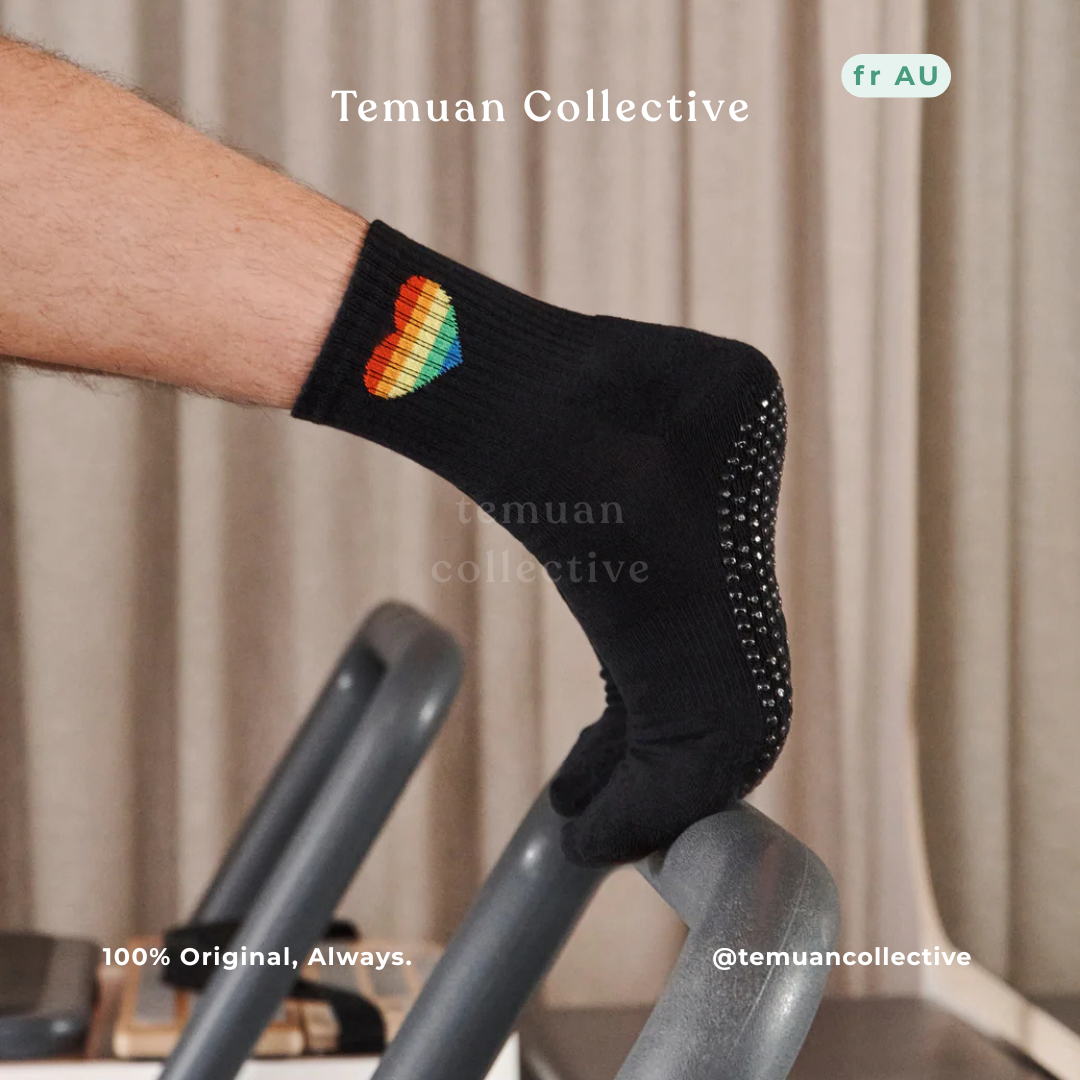 MoveActive XS & L Crew Non Slip Grip Pilates Socks