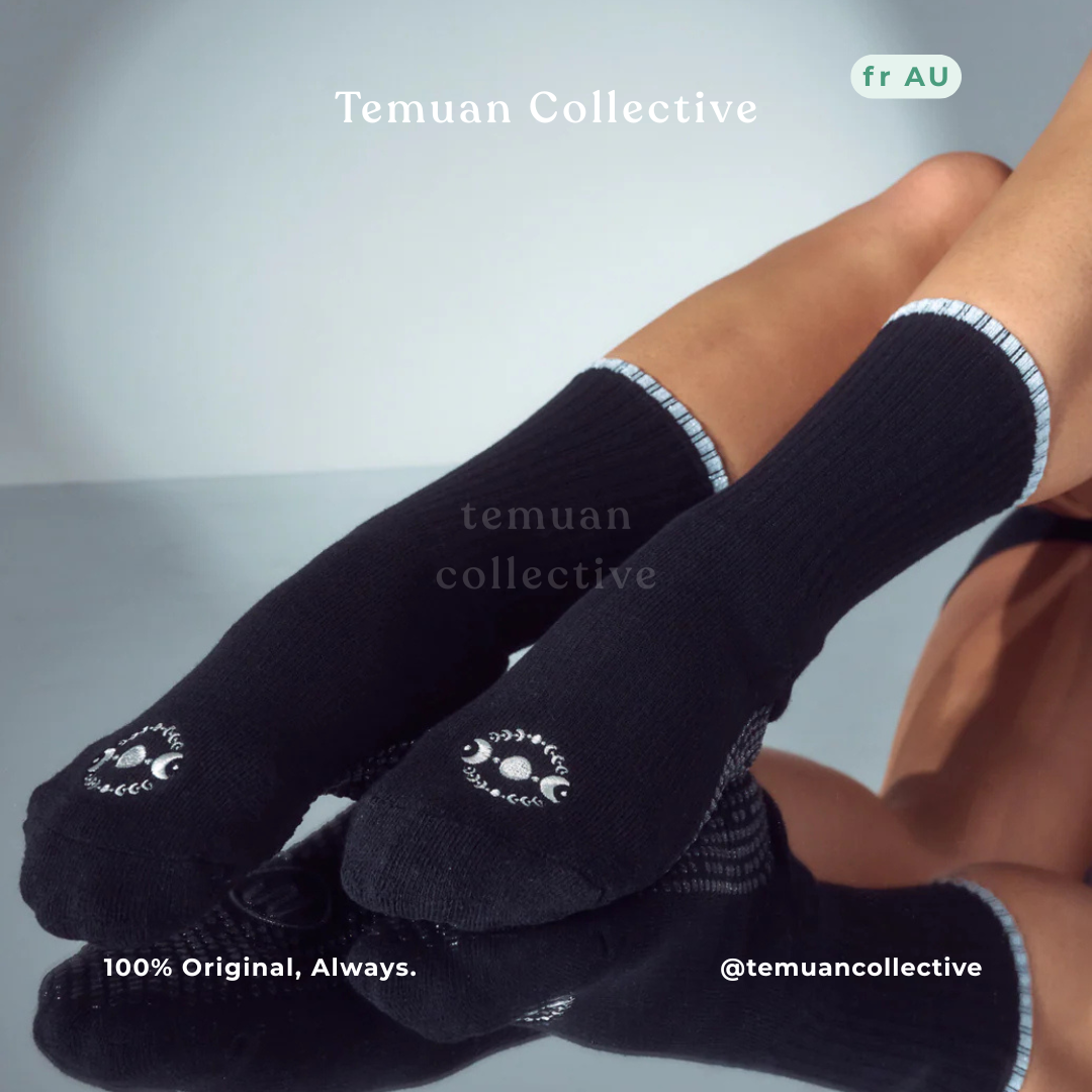 MoveActive XS & L Crew Non Slip Grip Pilates Socks