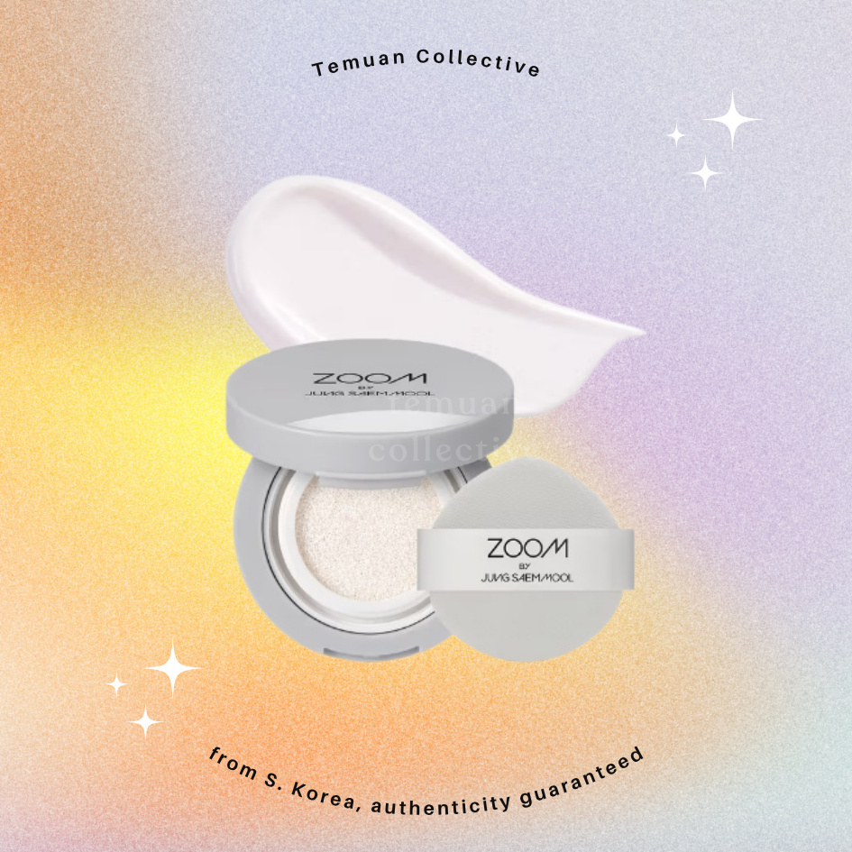ZOOM by JUNG SAEM MOOL Sebum Down Cushion, Glossy Up Cushion, Tone Prep Booster & Makeup Fixer
