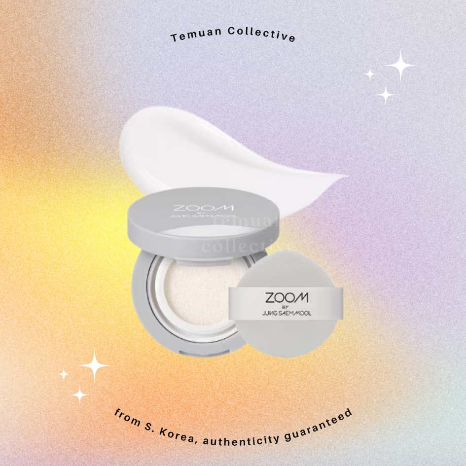 ZOOM by JUNG SAEM MOOL Sebum Down Cushion, Glossy Up Cushion, Tone Prep Booster & Makeup Fixer