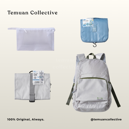 Simple Travel Toiletry Bag / 3-Fold Toiletry Bag / Foldable Storage Backpack / Stand-Up Toiletry Bag