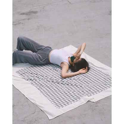 Crinkle Gingham Picnic Mat Cloth