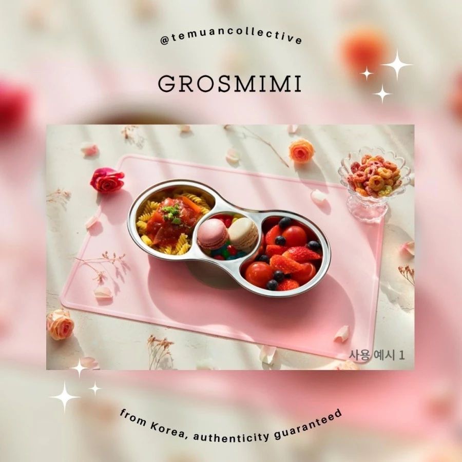 Grosmimi Stainless Steel Divided Plate with Suction