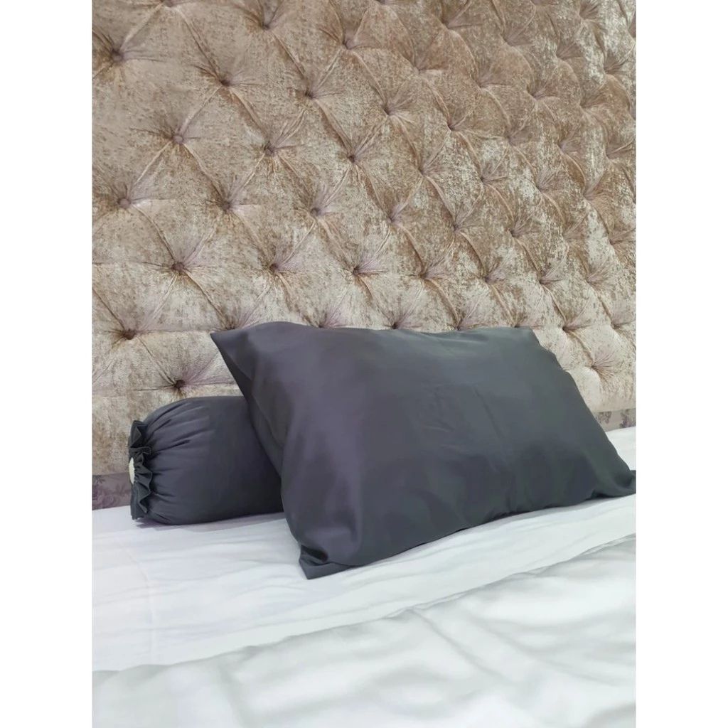 Satin Silk Bolster Case Bed Linen House of Sanaa