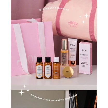 GROVE d'Alba Lounge Wear Original UV Essence Waterfull Tone Up Pink Correcting Suncream Set
