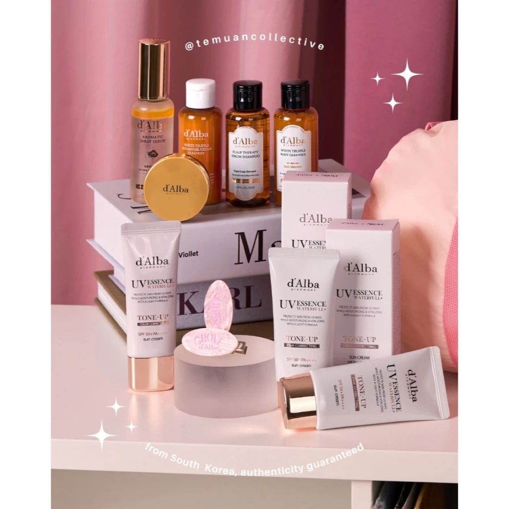 GROVE d'Alba Lounge Wear Original UV Essence Waterfull Tone Up Pink Correcting Suncream Set