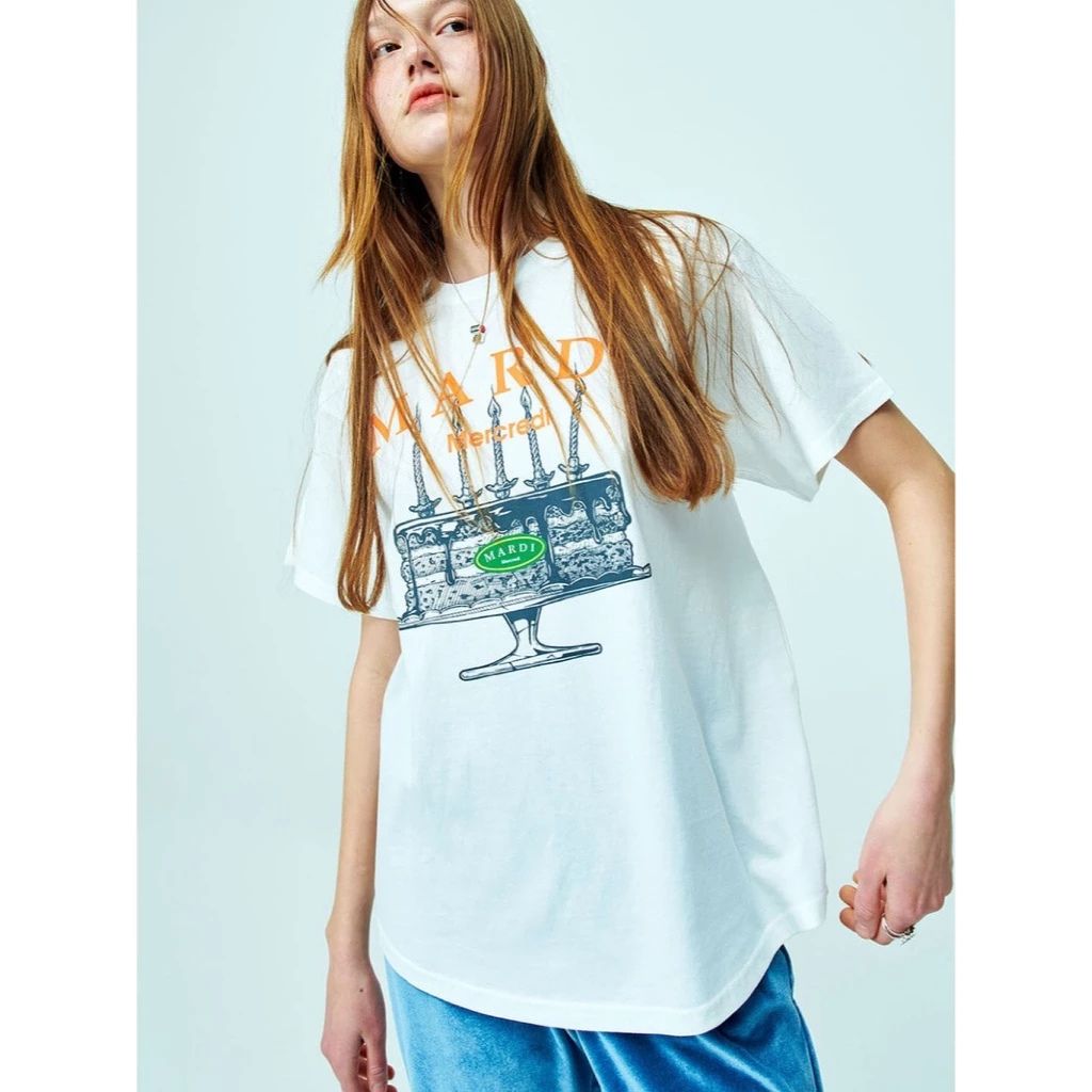 Mardi Mercredi Birthday Cake Tshirt