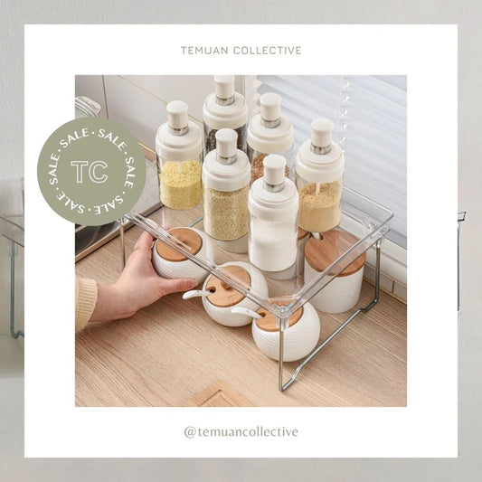 Tray Transparent Desk Table Organizer Aesthetic Storage Rack