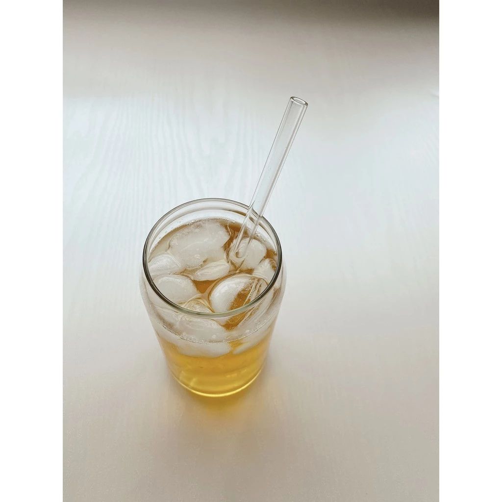 Glass Straws Set with Brsush Transparent Eco-friendly