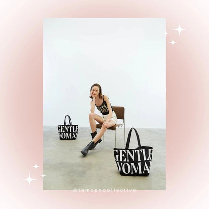 Gentle Woman Canvas Tote Bag