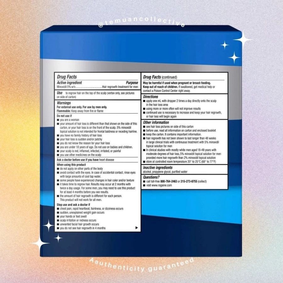 A-Gain Rogaine Gro Hair Minoxidil 5% Solution