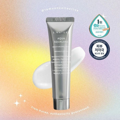 S NATURE Aqua Squalane Moisturizing Wrinkle Lifting Squalene HA Cream
