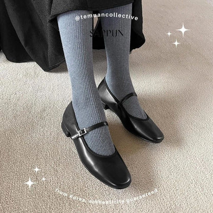 SAPPUN Charlotte fur-lined Mary Jane Flat Shoes