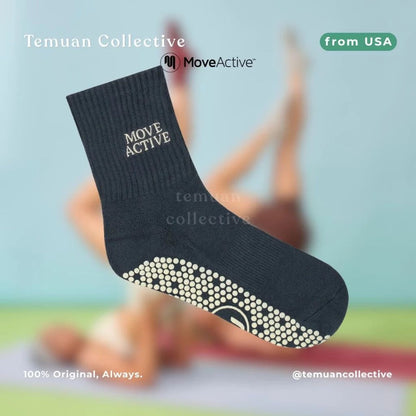 MoveActive Crew Non Slip Grip Pilates Socks