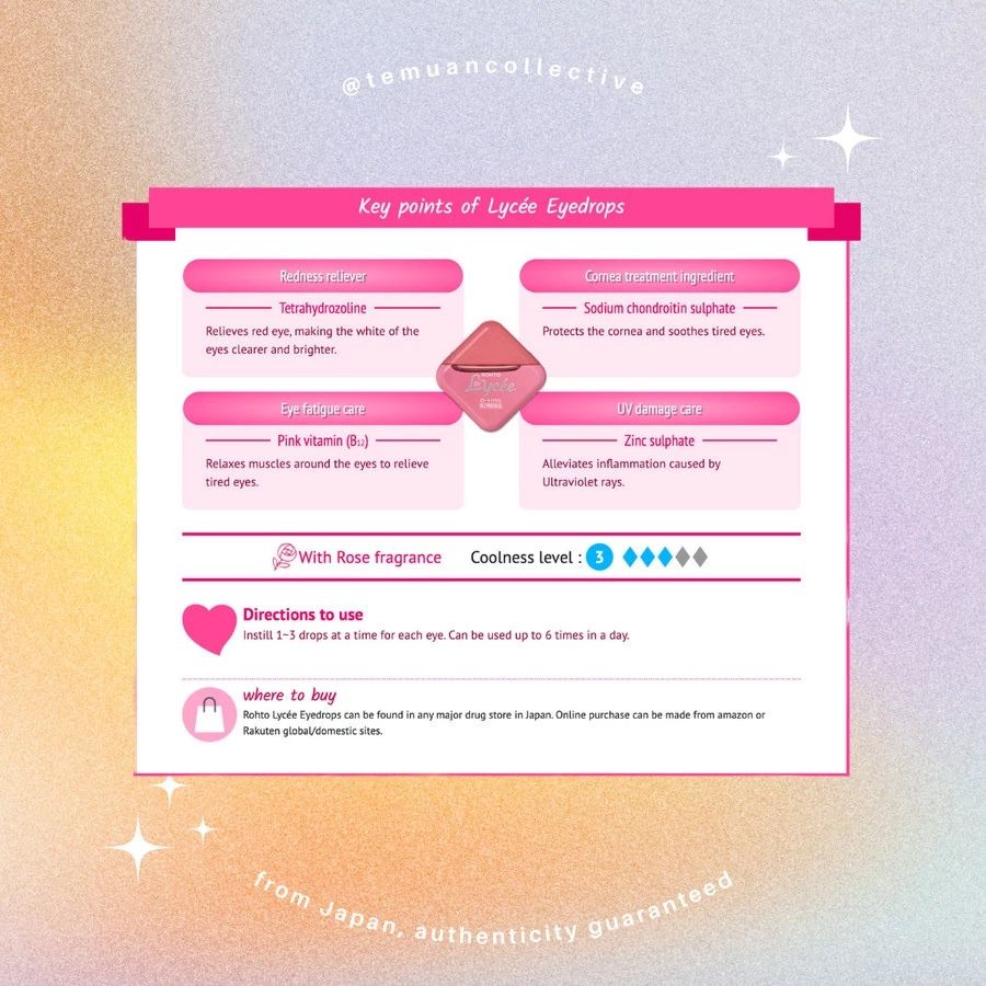 ROHTO Lycée Eyedrops for Fatigued Tired Eyes