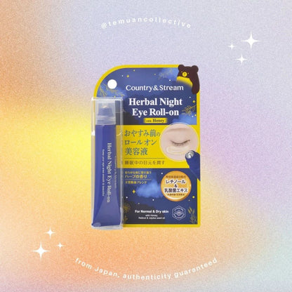 Country & Stream Herbal Night Eye Roll-on with Honey Retinol & Jojoba Seed Oil