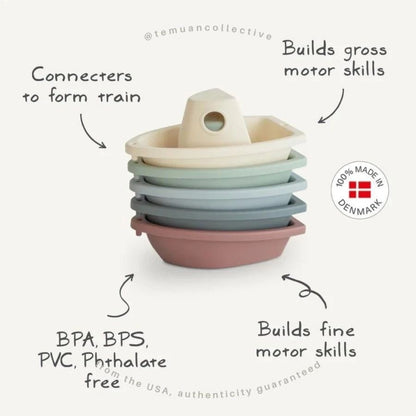 MUSHIE Bath Boats Original Set of 5 Stackable