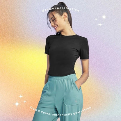 XEXYMIX Ice Feather Crop Short Sleeve