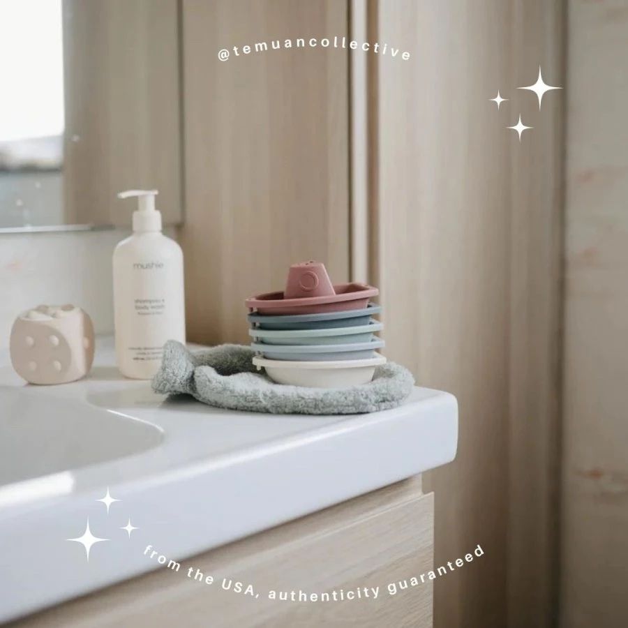 MUSHIE Bath Boats Original Set of 5 Stackable