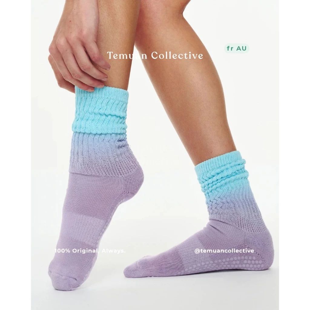 MoveActive Pilates Project x Cheerleader Scrunch Non Slip Grip Socks