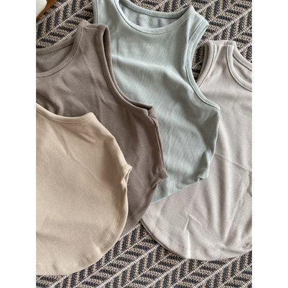 Basic Ribbed Sleeveless Crop Top