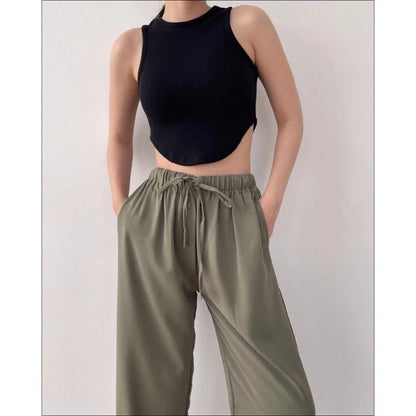 Basic Ribbed Sleeveless Crop Top