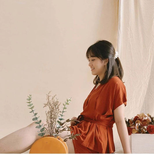 Viscose Shorts Set Breast feeding friendly