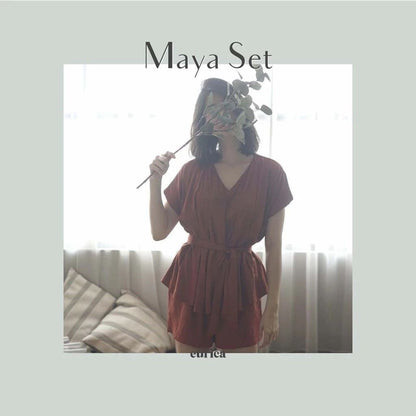 Viscose Shorts Set Breast feeding friendly